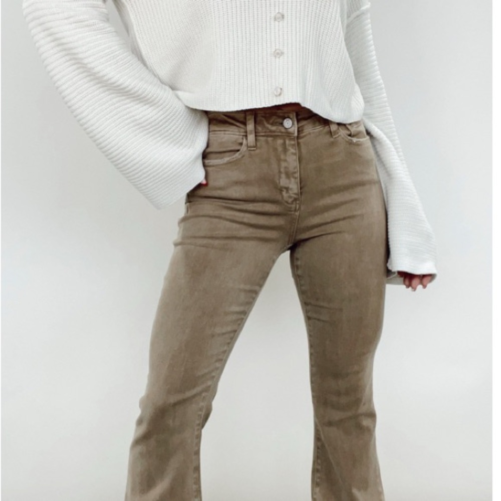 Lane 201: vervet brown super flare denim